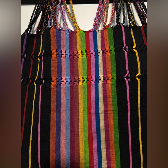 🆕 Unique color woven tote bag from Mexico🌈 - Picture 2 of 4